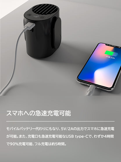多機能ポータブル扇風機「WalkFan」