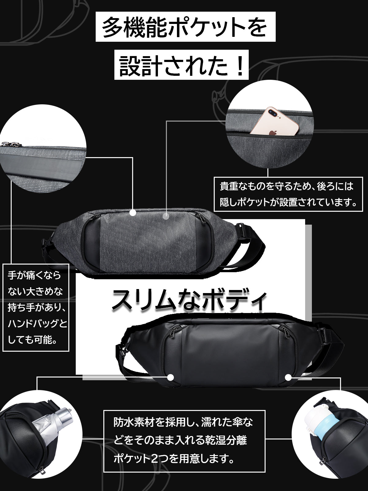 ボディバッグ「B&G」